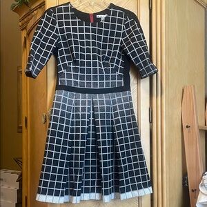 Yoana Baraschi Black and White Checkered Dress size 4